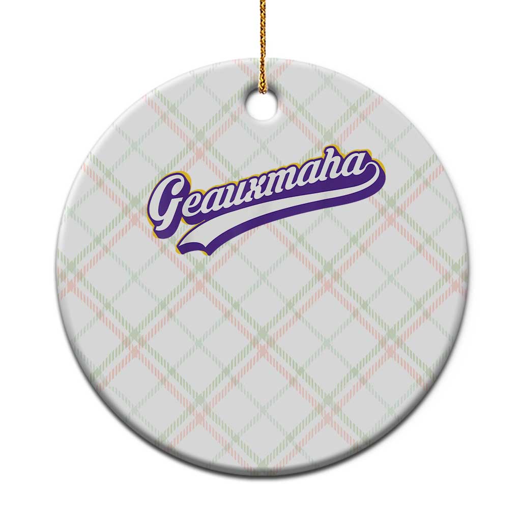 Geauxmaha Vintage Throwback Design Ceramic Ornament Gold Baseball Fan TS02 1pc Christmas Plaid Print Your Wear