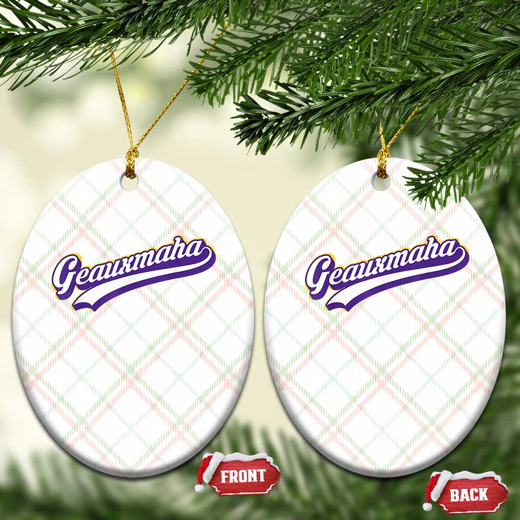 Geauxmaha Vintage Throwback Design Ceramic Ornament Gold Baseball Fan TS02 Print Your Wear