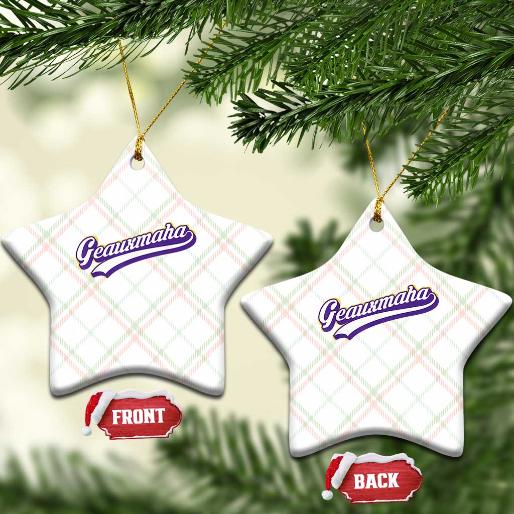 Geauxmaha Vintage Throwback Design Ceramic Ornament Gold Baseball Fan TS02 Print Your Wear