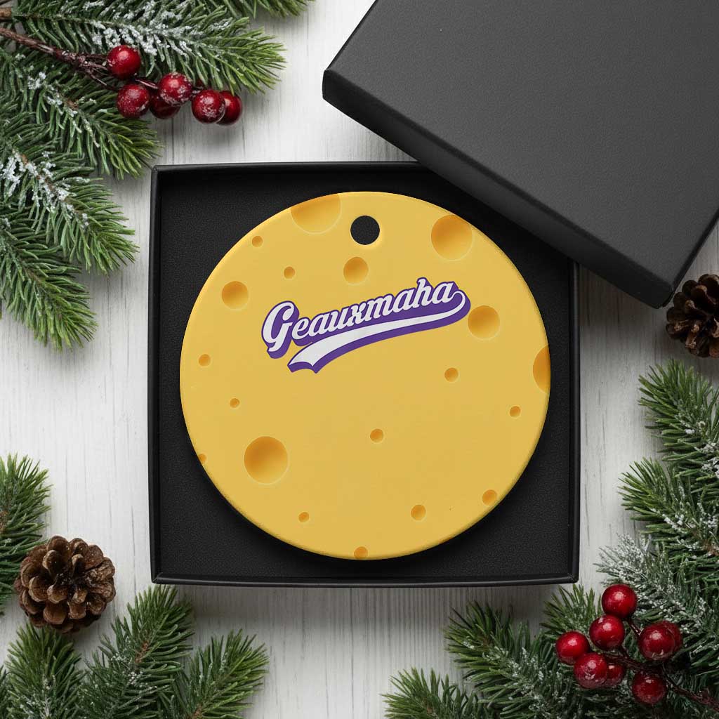 Geauxmaha Vintage Throwback Design Ceramic Ornament Gold Baseball Fan TS02 1pc Yellow Cheese Print Your Wear