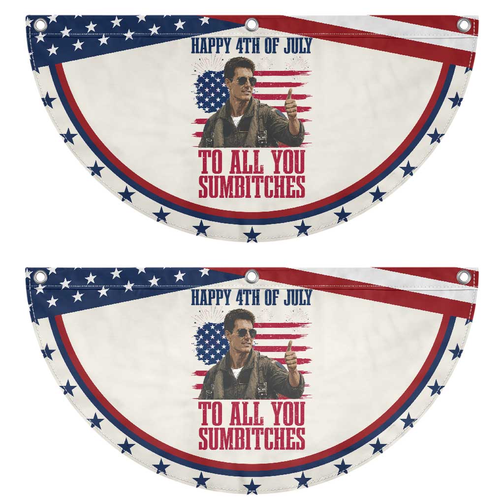 Happy 4th of July To All You Sumbitches Graphic Patriotic Fan Flag Funny Fighter Pilot Retro Action Movie Humor Inspo TS02 2pcs pack Classic Beige Print Your Wear