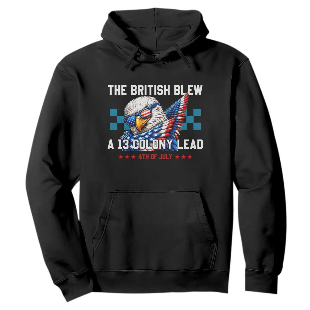 The British Blew A 13 Colony Lead Dabbing Eagle Hoodie Funny Patriotic 4th of July History Humor Graphic TS02 Black Print Your Wear