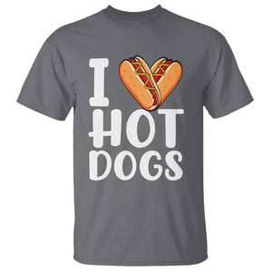 I Heart Hot Dogs Frankfurter Wiener Frank Sausage Bun Hotdog T Shirt TS02 Printyourwear