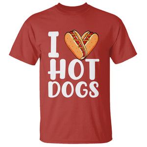 I Heart Hot Dogs Frankfurter Wiener Frank Sausage Bun Hotdog T Shirt TS02 Printyourwear