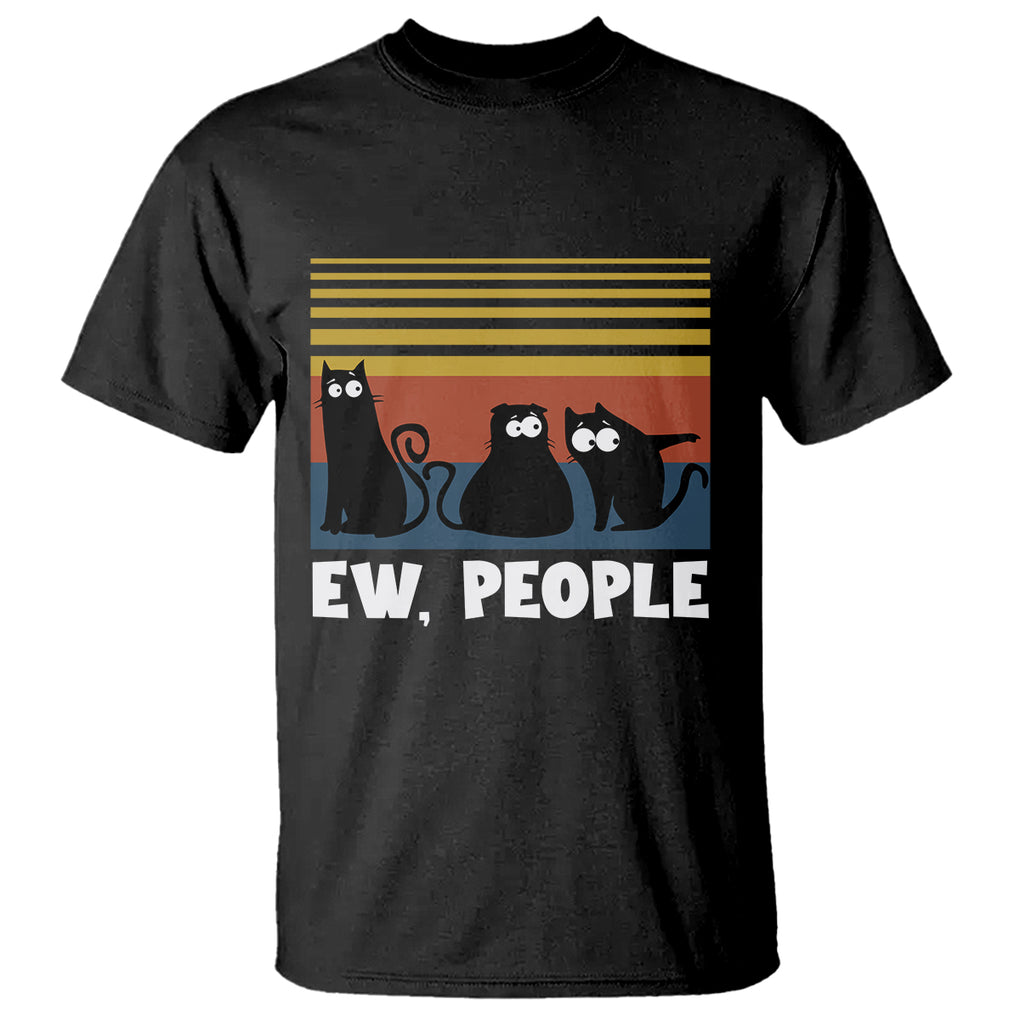 Sarcastic Cat T Shirt Ew People Hater TS02 Charcoal Printyourwear