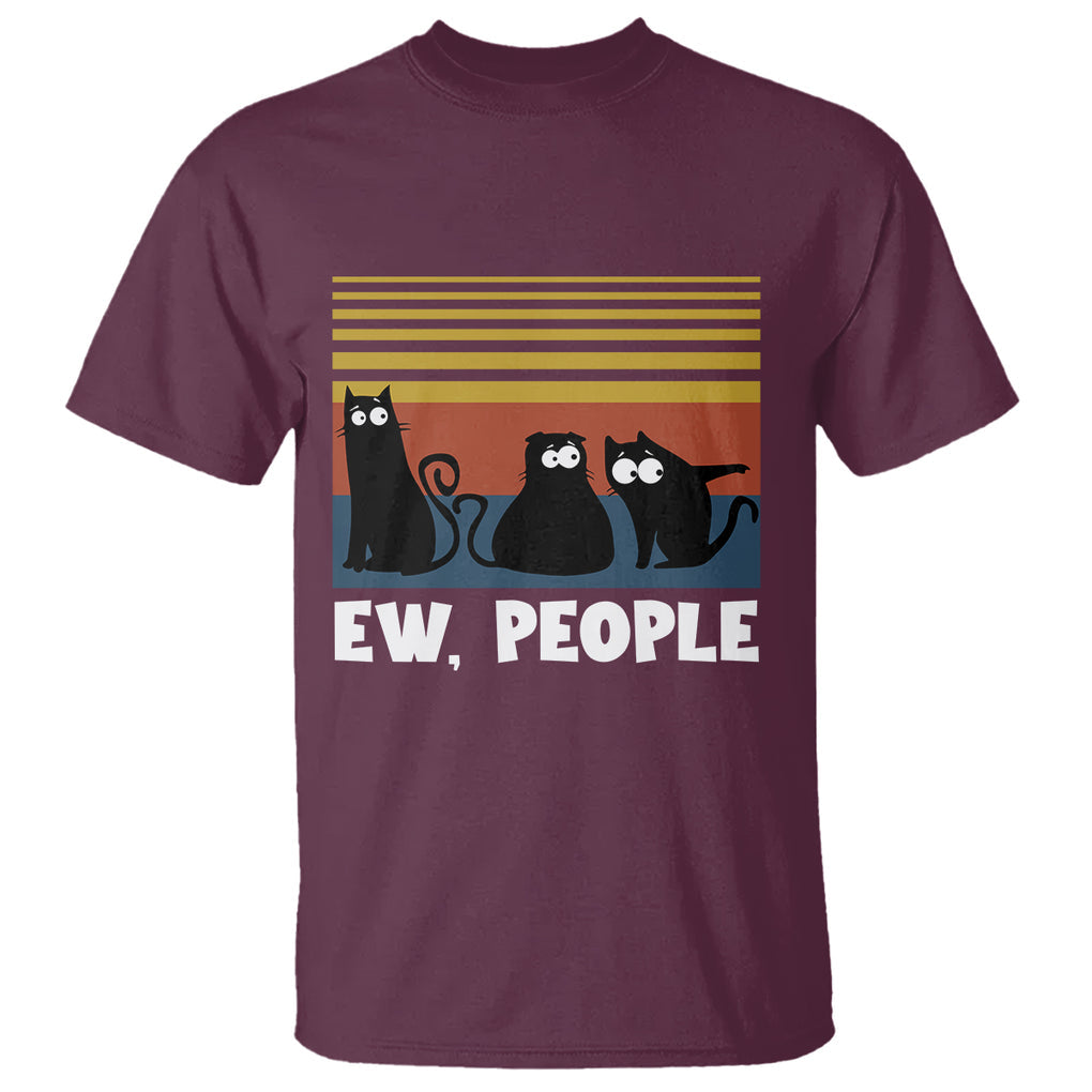 Sarcastic Cat T Shirt Ew People Hater TS02 Printyourwear