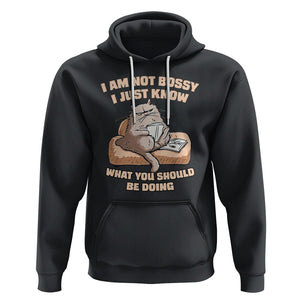 Sarcastic Cat Hoodie I Am Not Bossy I Just Know What You Should Be Doing TS02 Black Printyourwear