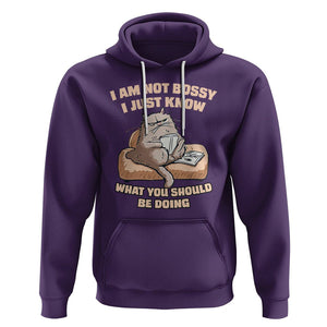 Sarcastic Cat Hoodie I Am Not Bossy I Just Know What You Should Be Doing TS02 Purple Printyourwear