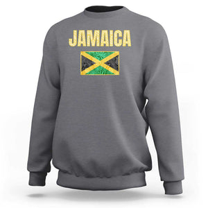 Retro Jamaica Sweatshirt Tropical Jamaican Flag TS02 Charcoal Print Your Wear