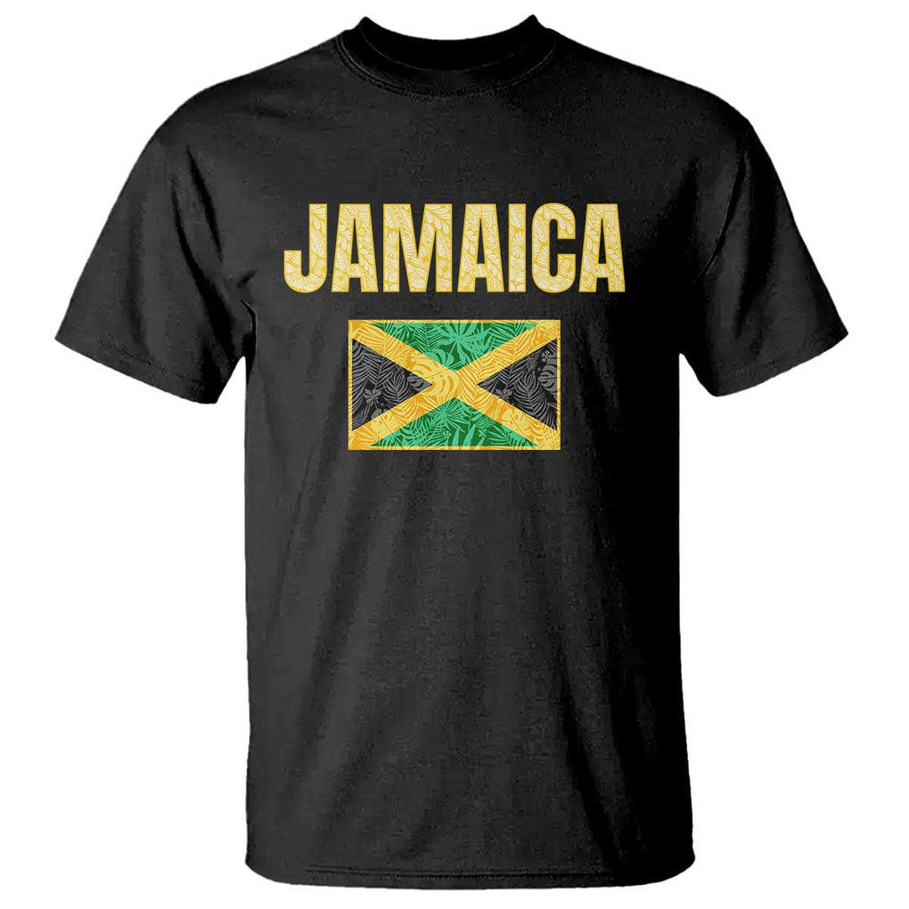 Retro Jamaica T Shirt Tropical Jamaican Flag TS02 Black Print Your Wear