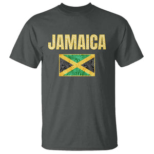 Retro Jamaica T Shirt Tropical Jamaican Flag TS02 Dark Heather Print Your Wear