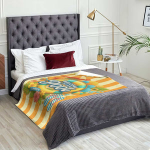 Welcome to Our Pool Retro Retro Gingham Stripes Summer Throw Blanket TS02 Print Your Wear