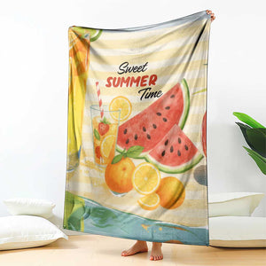 Sweet Summer Time Citrus Fruit Cocktails Poolside Beach Throw Blanket TS02 Print Your Wear