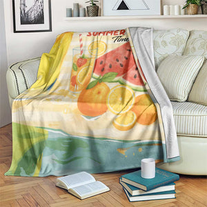 Sweet Summer Time Citrus Fruit Cocktails Poolside Beach Throw Blanket TS02 Print Your Wear