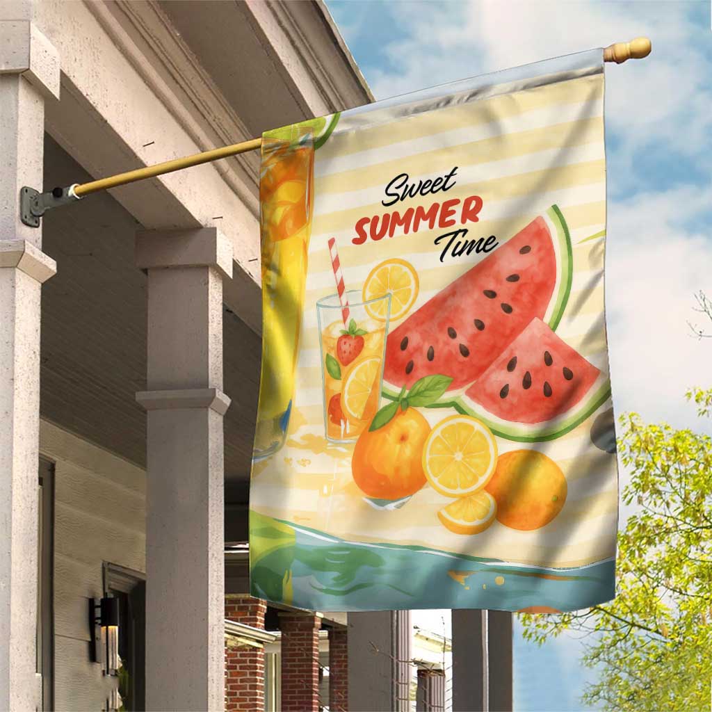 Sweet Summer Time Citrus Fruit Cocktails Poolside Beach Garden Flag TS02 Print Your Wear