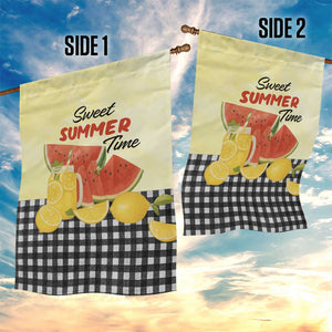 Sweet Summer Time Watermelon Lemon Mason Jar Gingham Garden Flag Rustic Country Aesthetics TS02 Print Your Wear