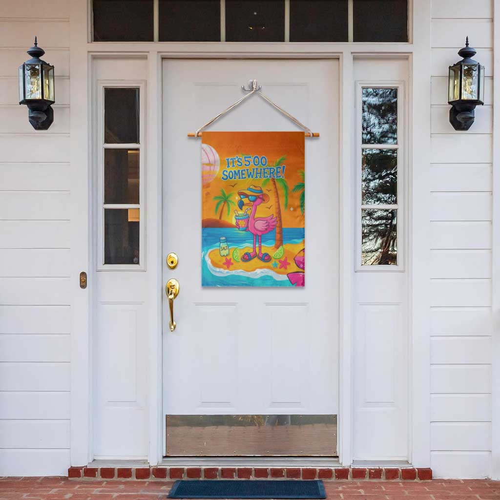 It’s 5 Somewhere Flamingo Tropical Beach Vacation Garden Flag Oasis Summer Vibes TS02 Print Your Wear