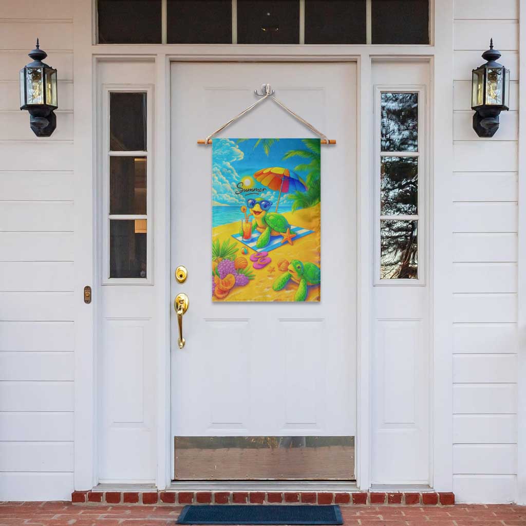 Summer Sea Turtle Drinking Cocktail Garden Flag Beach Paradise Oasis Vacation TS02 Print Your Wear