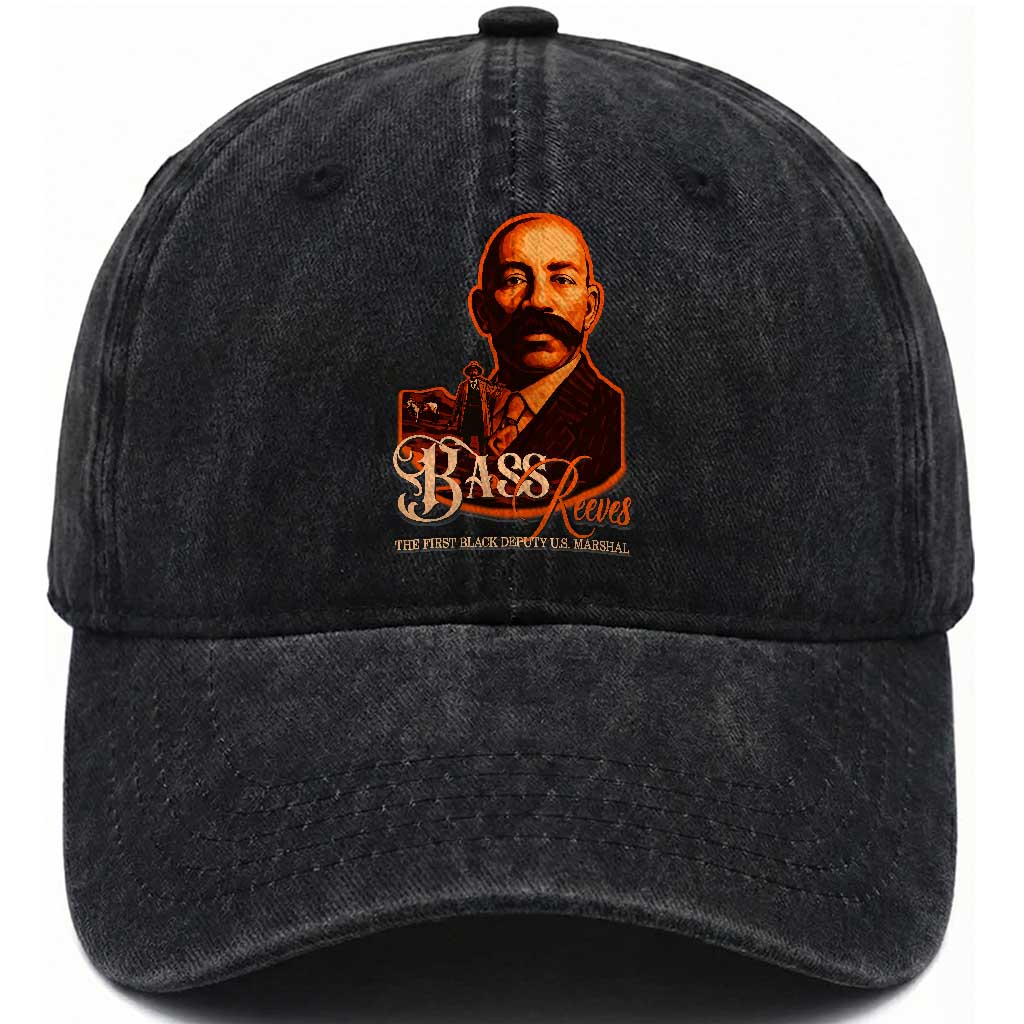 Bass Reeves The First Black Deputy US Marshal Washed Cotton Baseball Cap Western Legend Frontier Lawman Black History