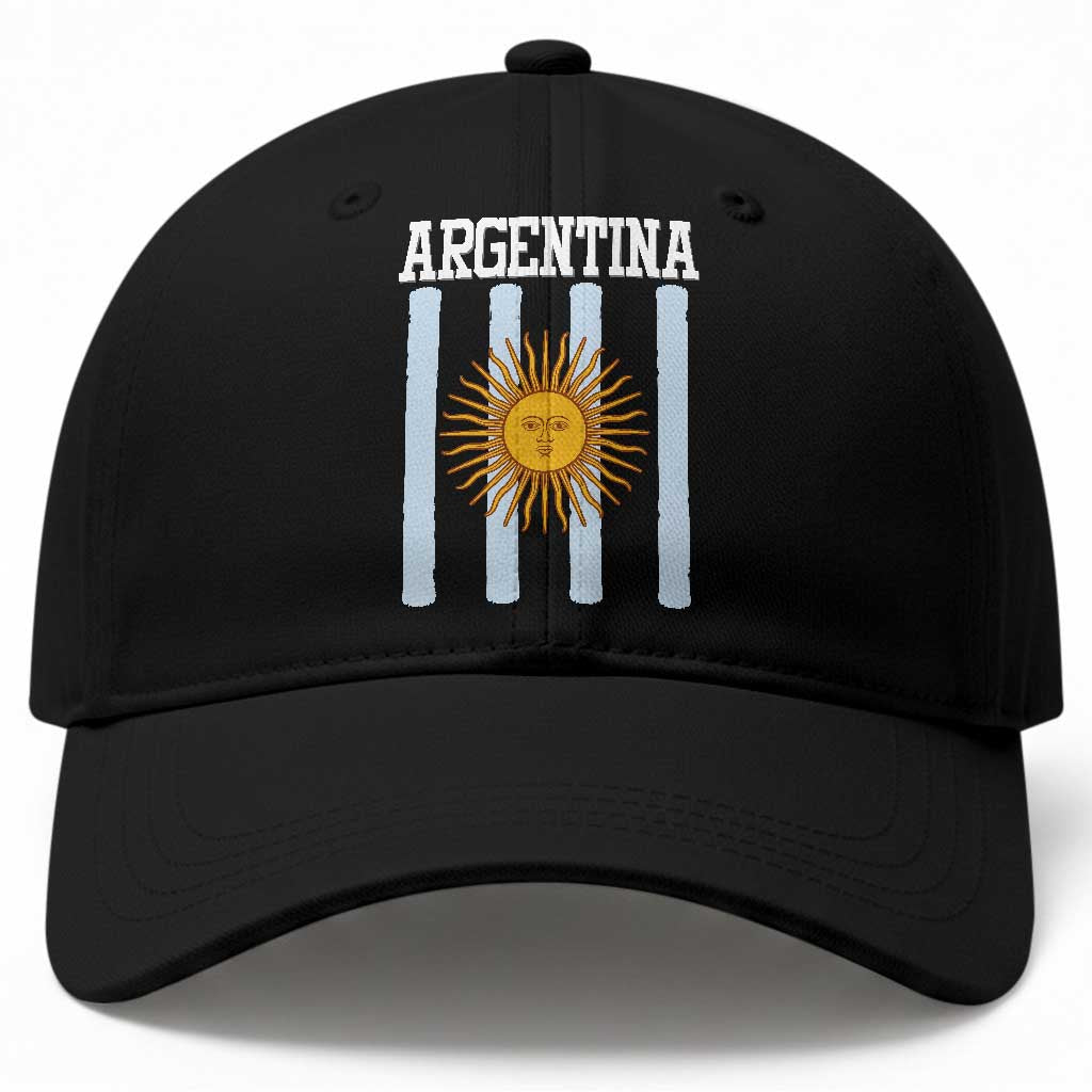 Argentina Sun of May Flag Retro Graphic Baseball Cap Patriotic Argentine Heritage Pride Souvenir TS02 Print Your Wear