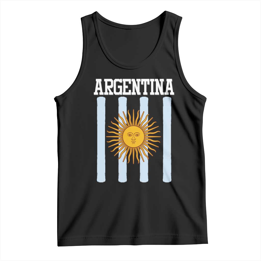 Argentina Sun of May Flag Retro Graphic Tank Top Patriotic Argentine Heritage Pride Souvenir TS02 Black Print Your Wear