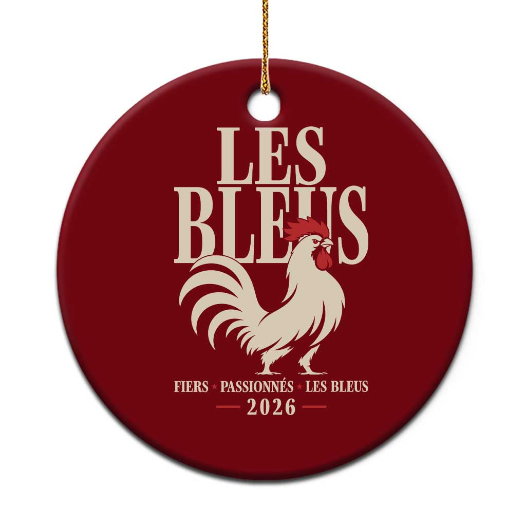Les Bleus France Soccer Retro Rooster Graphic Ceramic Ornament Proud Passionate French Pride Vintage Football Fans Gear TS02 1pc Red Print Your Wear