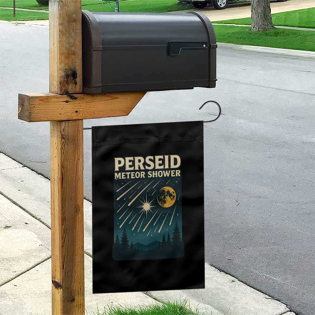 Vintage Perseid Meteor Shower Observer Garden Flag Retro Celestial Stargazing Graphic TS02 Print Your Wear