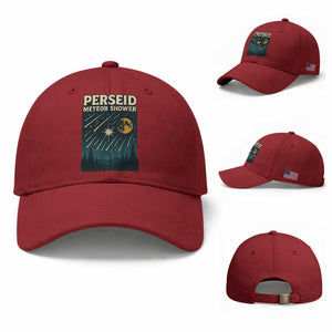 Vintage Perseid Meteor Shower Observer Baseball Cap Retro Celestial Stargazing Graphic TS02 Baseball Cap Universal Fit Cherry Red Print Your Wear
