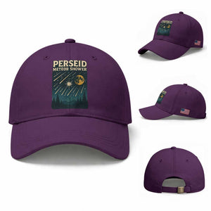 Vintage Perseid Meteor Shower Observer Baseball Cap Retro Celestial Stargazing Graphic TS02 Baseball Cap Universal Fit Purple Print Your Wear