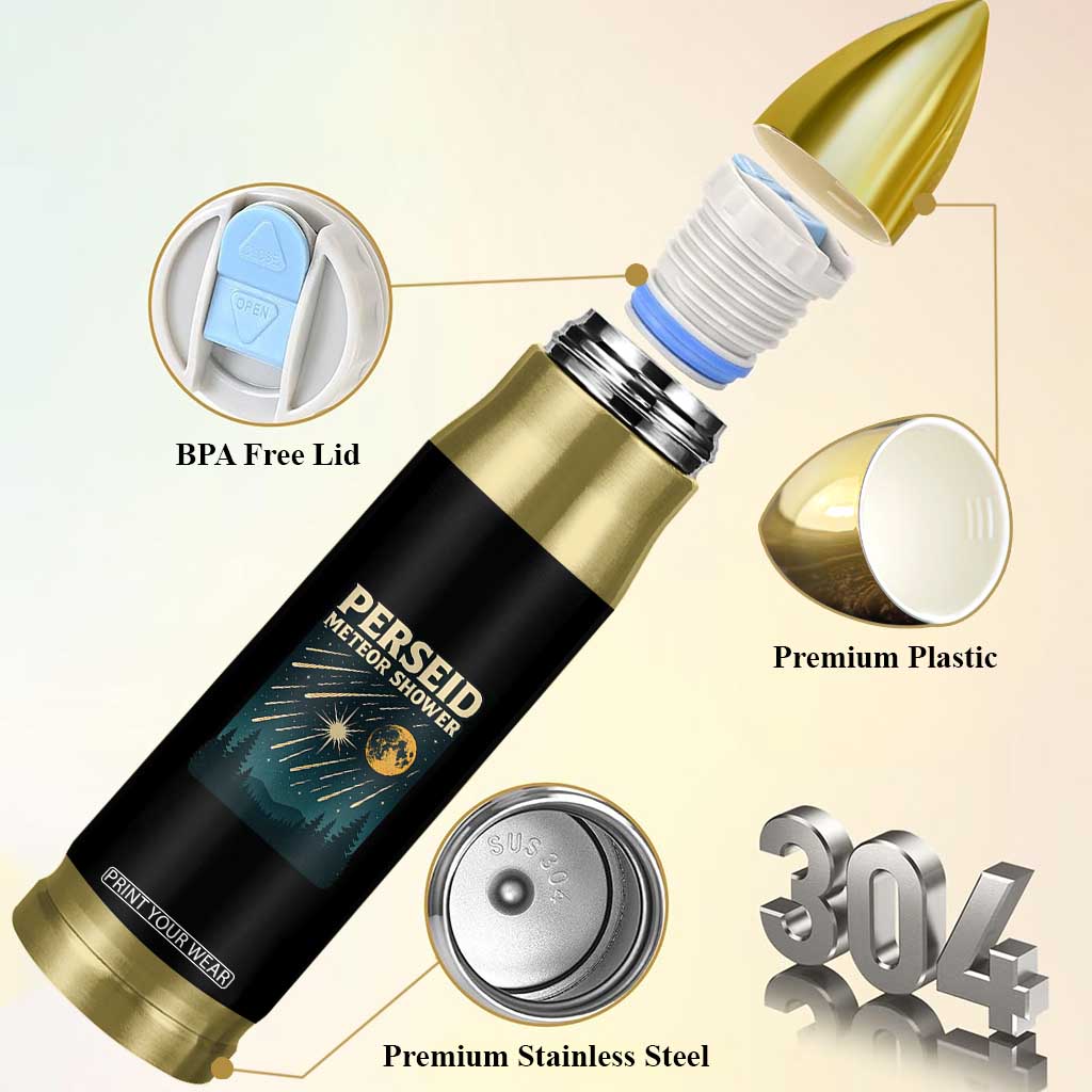 Vintage Perseid Meteor Shower Observer Bullet Tumbler Retro Celestial Stargazing Graphic TS02 Print Your Wear