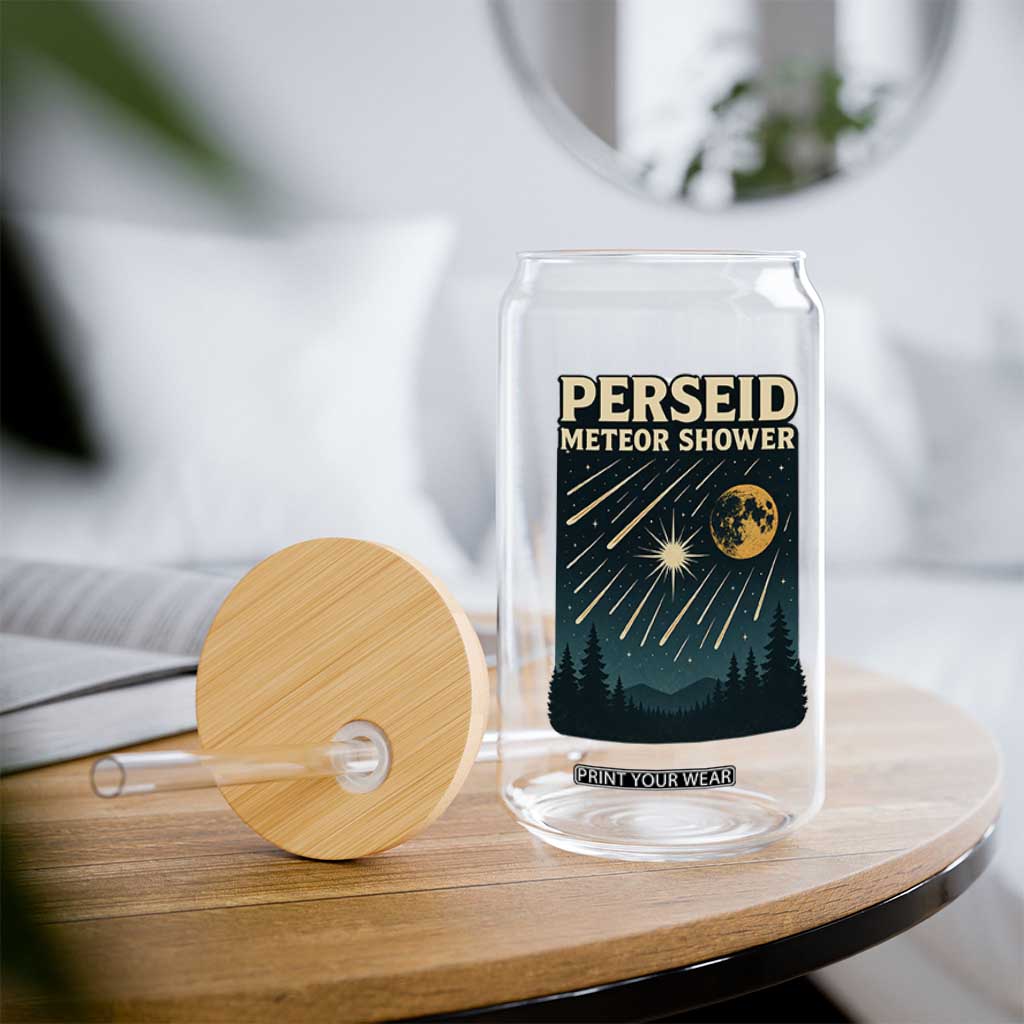 Vintage Perseid Meteor Shower Observer Glass Can Retro Celestial Stargazing Graphic TS02 Print Your Wear