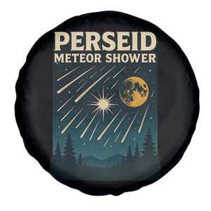 Vintage Perseid Meteor Shower Observer Spare Tire Cover Retro Celestial Stargazing Graphic TS02 Print Your Wear