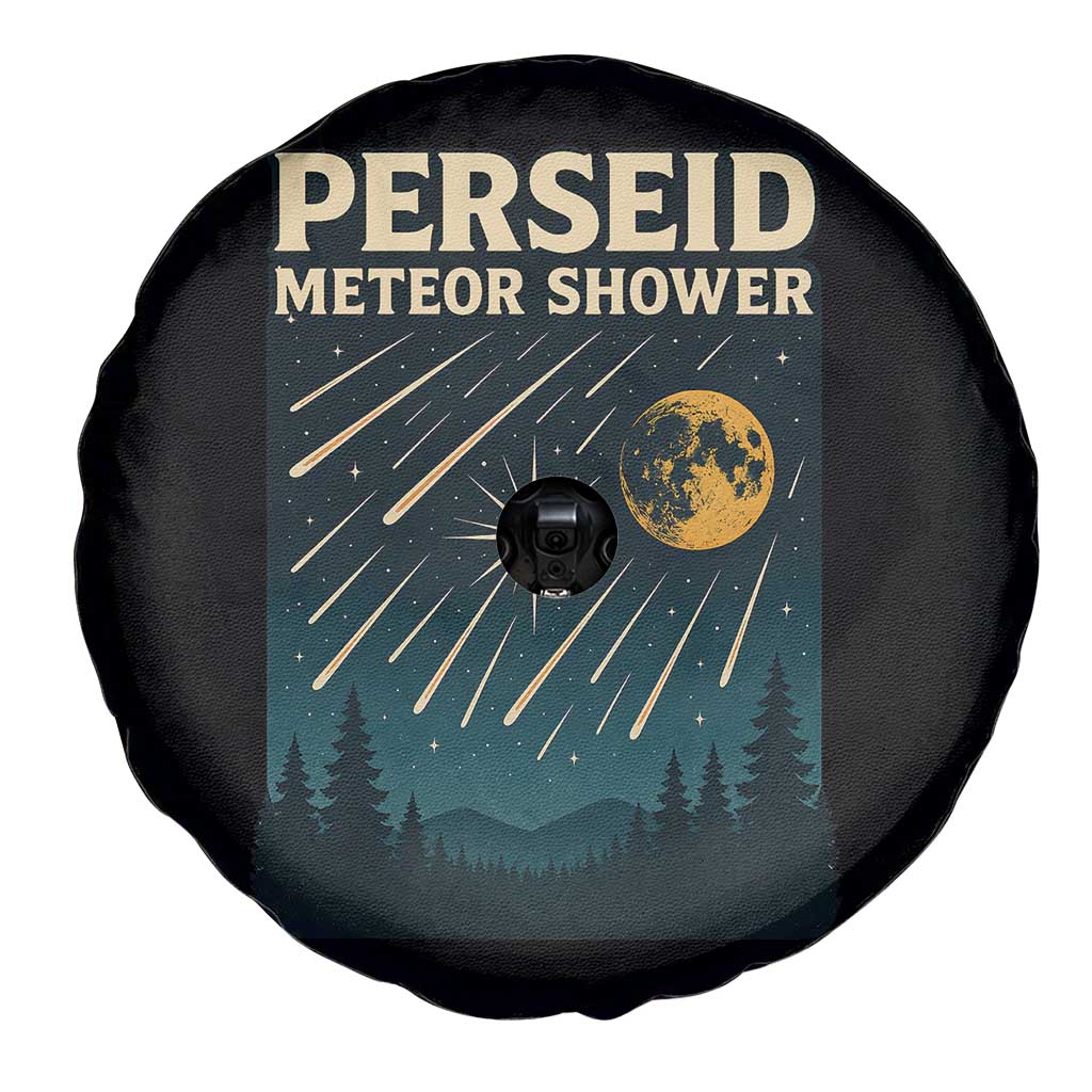 Vintage Perseid Meteor Shower Observer Spare Tire Cover Retro Celestial Stargazing Graphic TS02 Print Your Wear