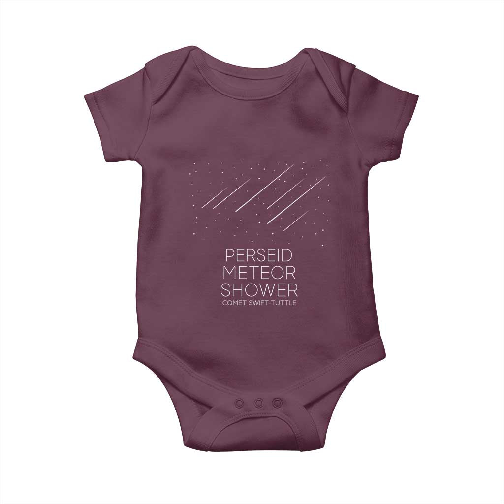 Perseid Meteor Shower Comet Swift Tuttle Baby Onesie Celestial Astronomy Graphic TS02 Maroon Print Your Wear