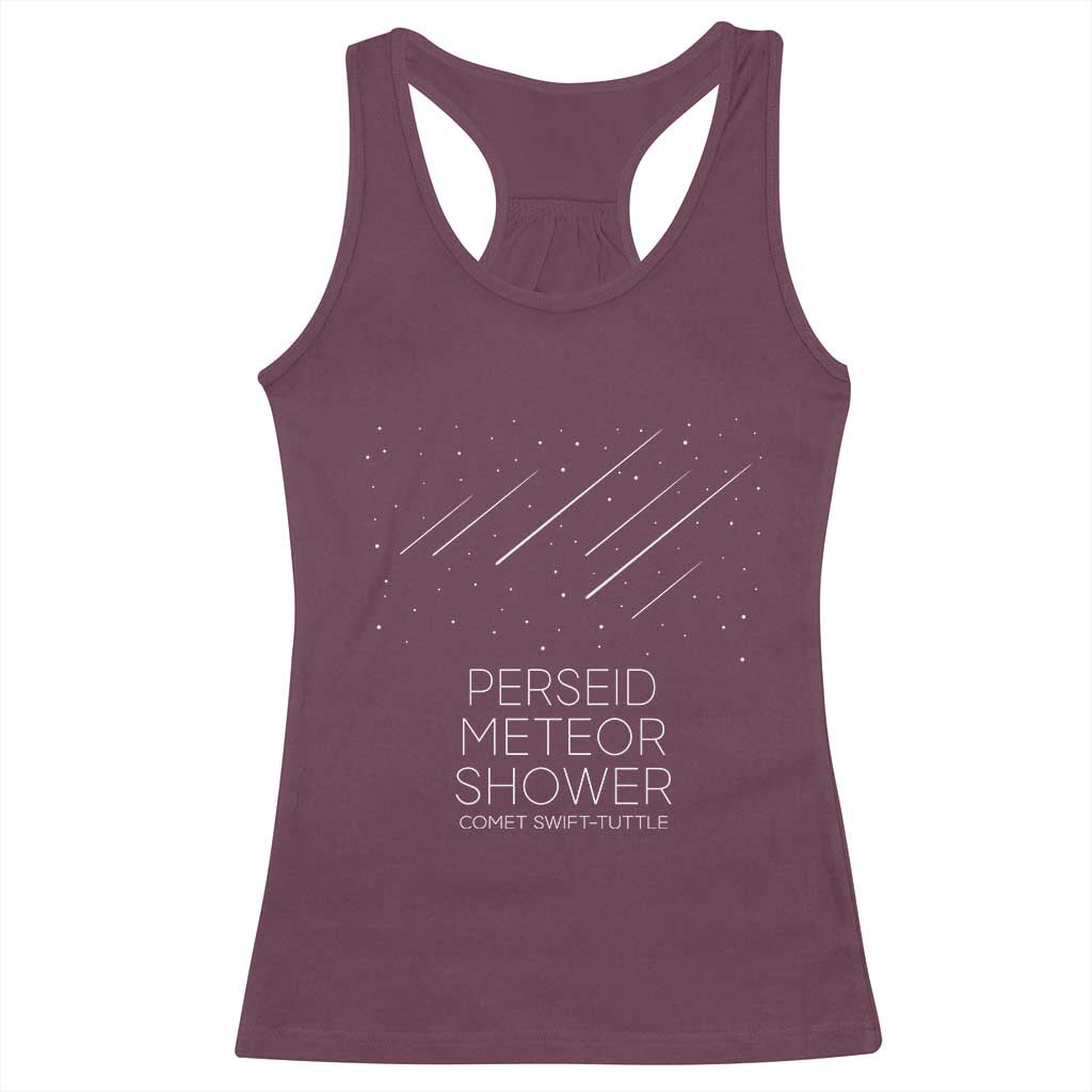 Perseid Meteor Shower Comet Swift Tuttle Racerback Tank Top Celestial Astronomy Graphic TS02 Maroon Print Your Wear