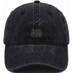Perseid Meteor Shower Comet Swift Tuttle Washed Cotton Baseball Cap Celestial Astronomy Graphic TS02 Print Your Wear