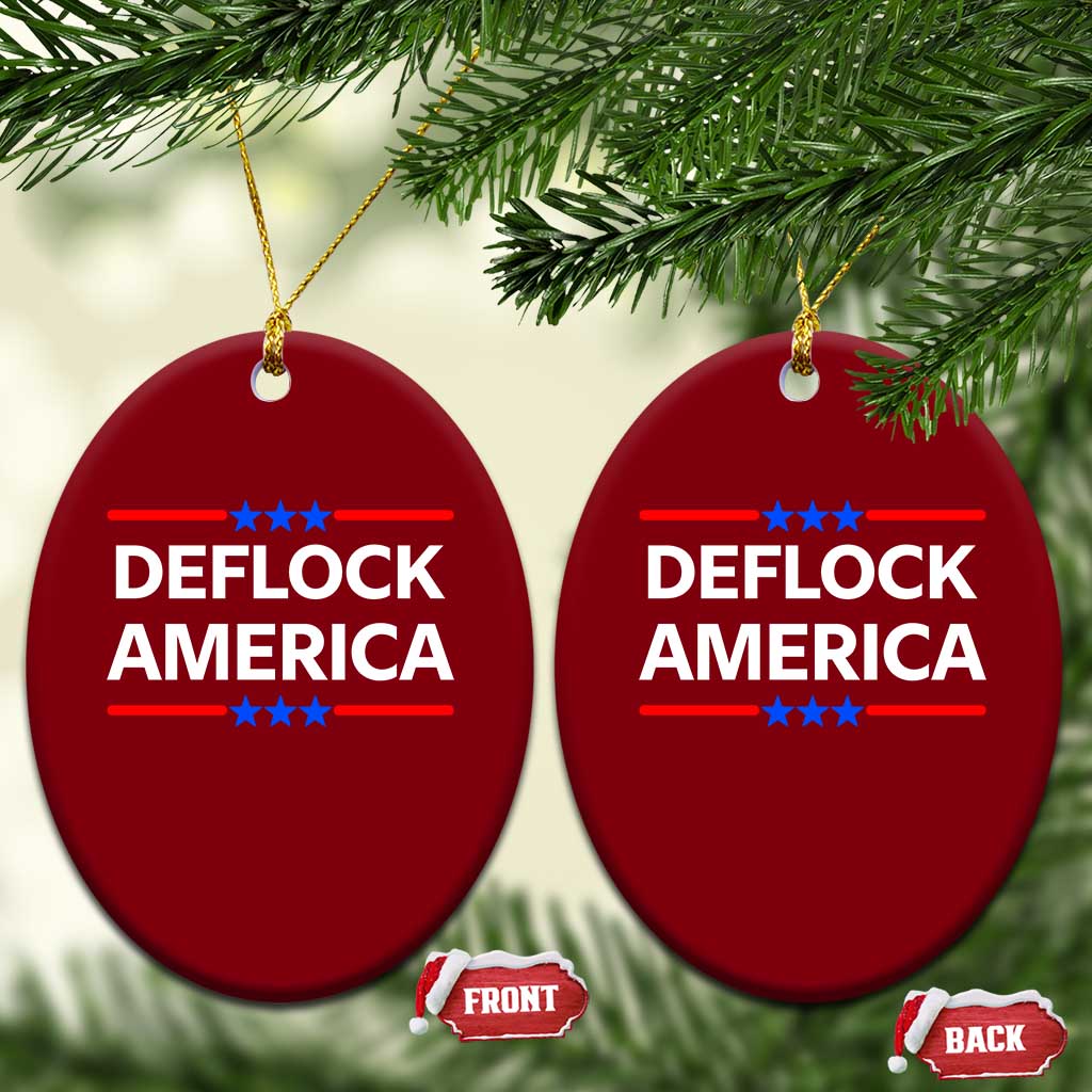 Deflock America Civil Liberties Patriotic Freedom Ceramic Ornament