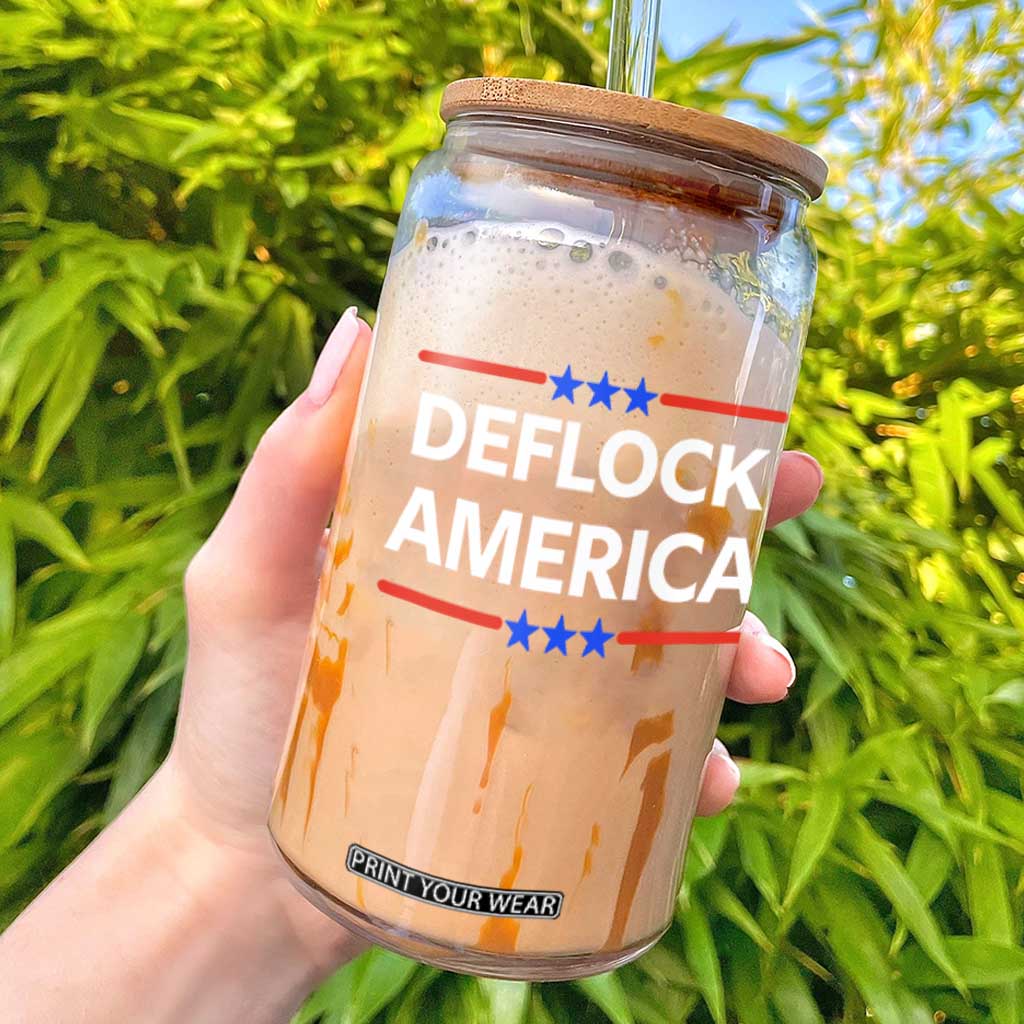 Deflock America Civil Liberties Patriotic Freedom Glass Can