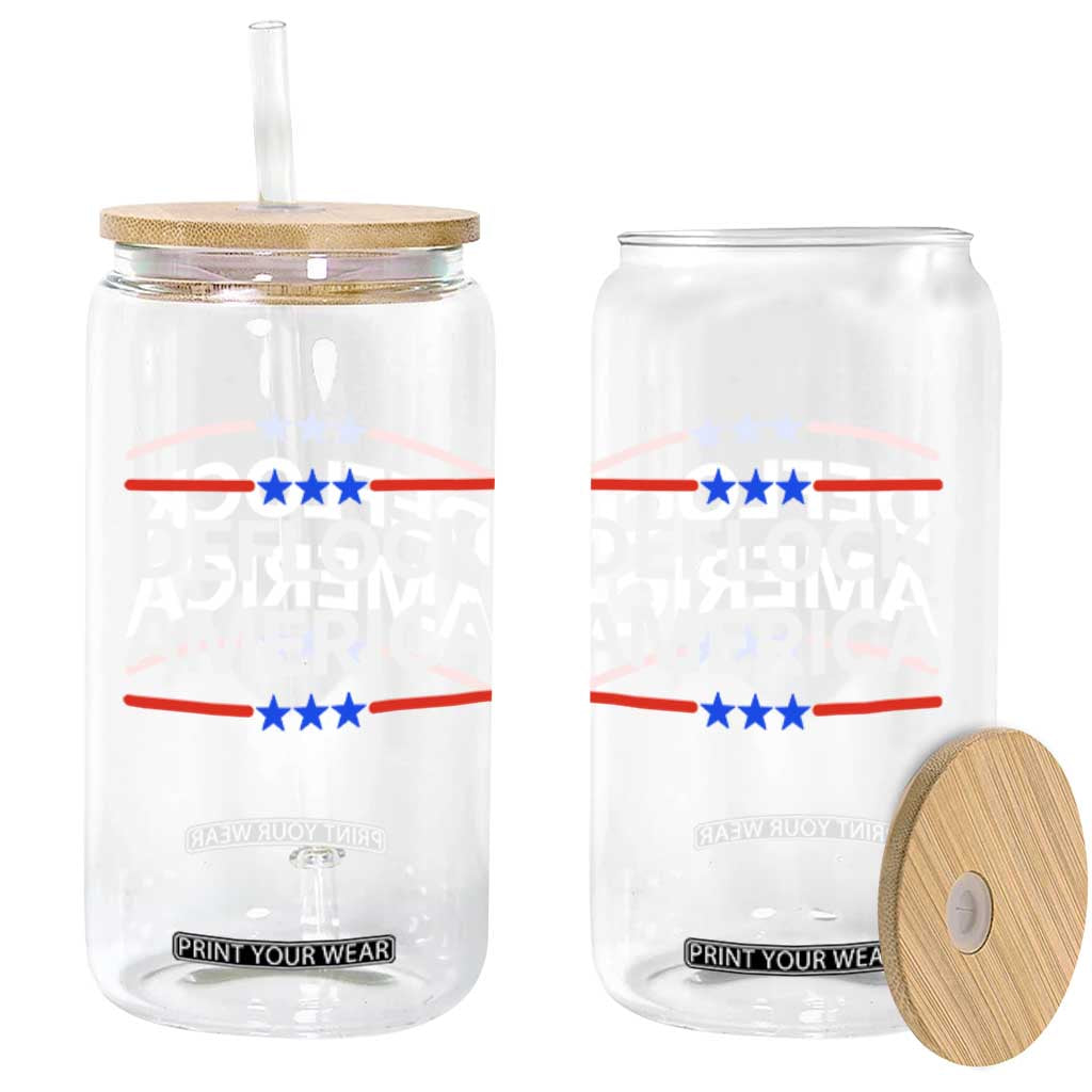 Deflock America Civil Liberties Patriotic Freedom Glass Can