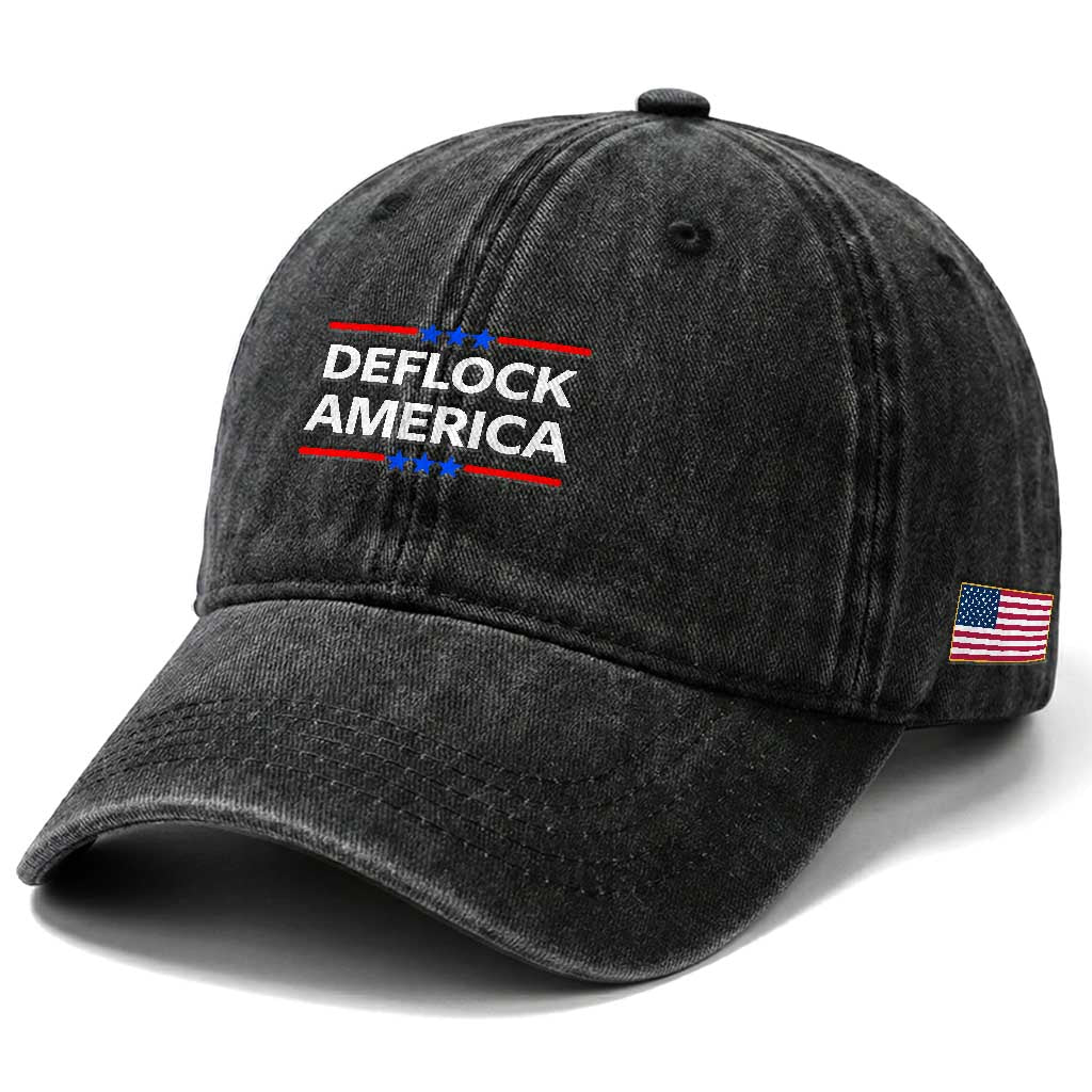 Deflock America Civil Liberties Patriotic Freedom Washed Cotton Baseball Cap