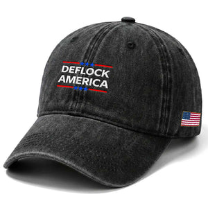 Deflock America Civil Liberties Patriotic Freedom Washed Cotton Baseball Cap
