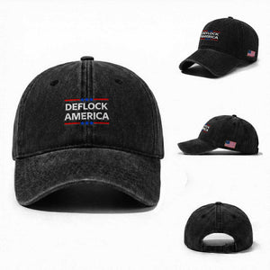 Deflock America Civil Liberties Patriotic Freedom Washed Cotton Baseball Cap