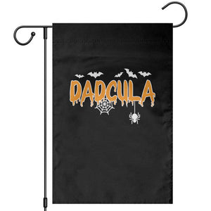 Dadcula Funny Vampire Dad Garden Flag Spiderweb Spooky Halloween