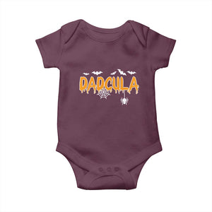 Dadcula Funny Vampire Dad Baby Onesie Spiderweb Spooky Halloween