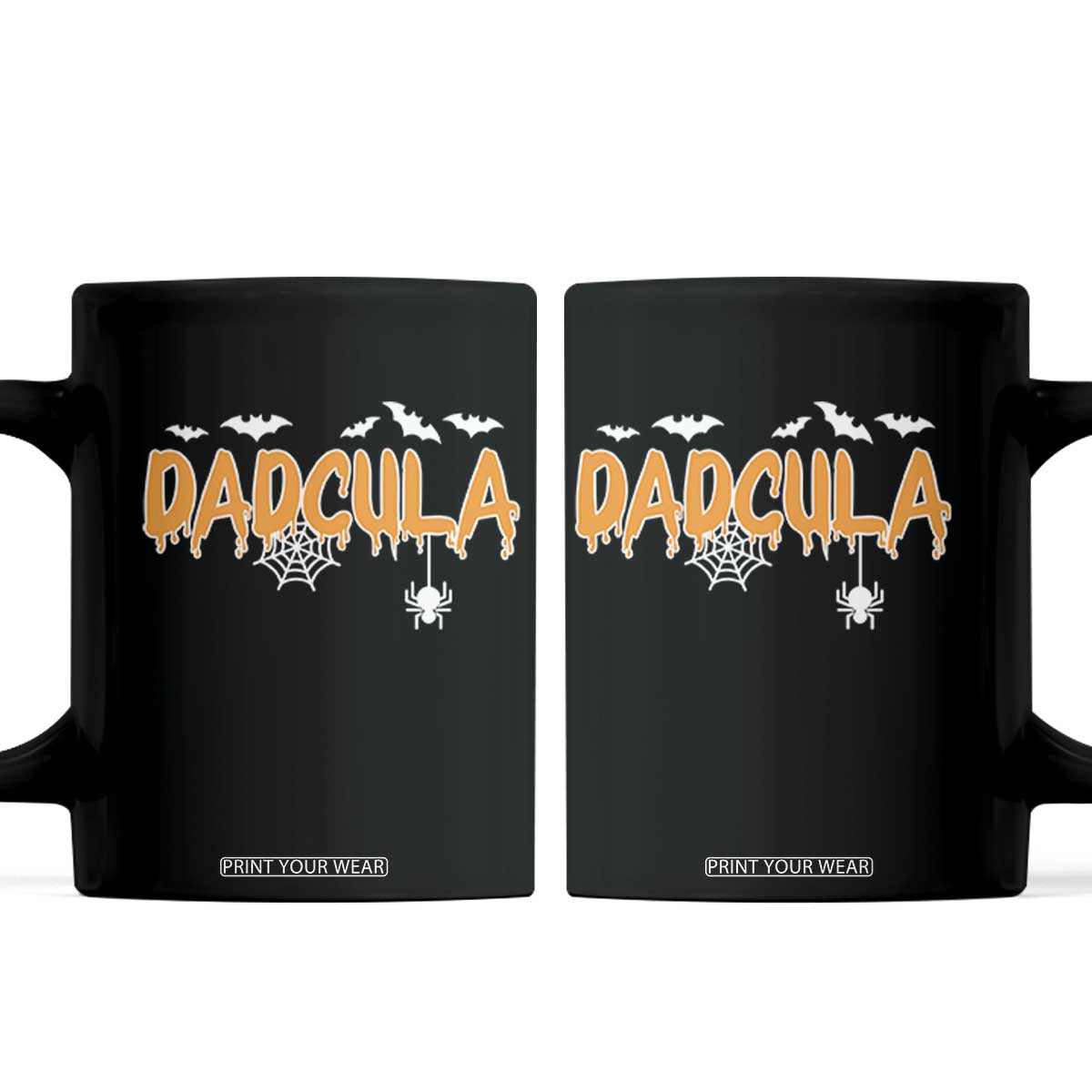 Dadcula Funny Vampire Dad Coffee Mug Spiderweb Spooky Halloween