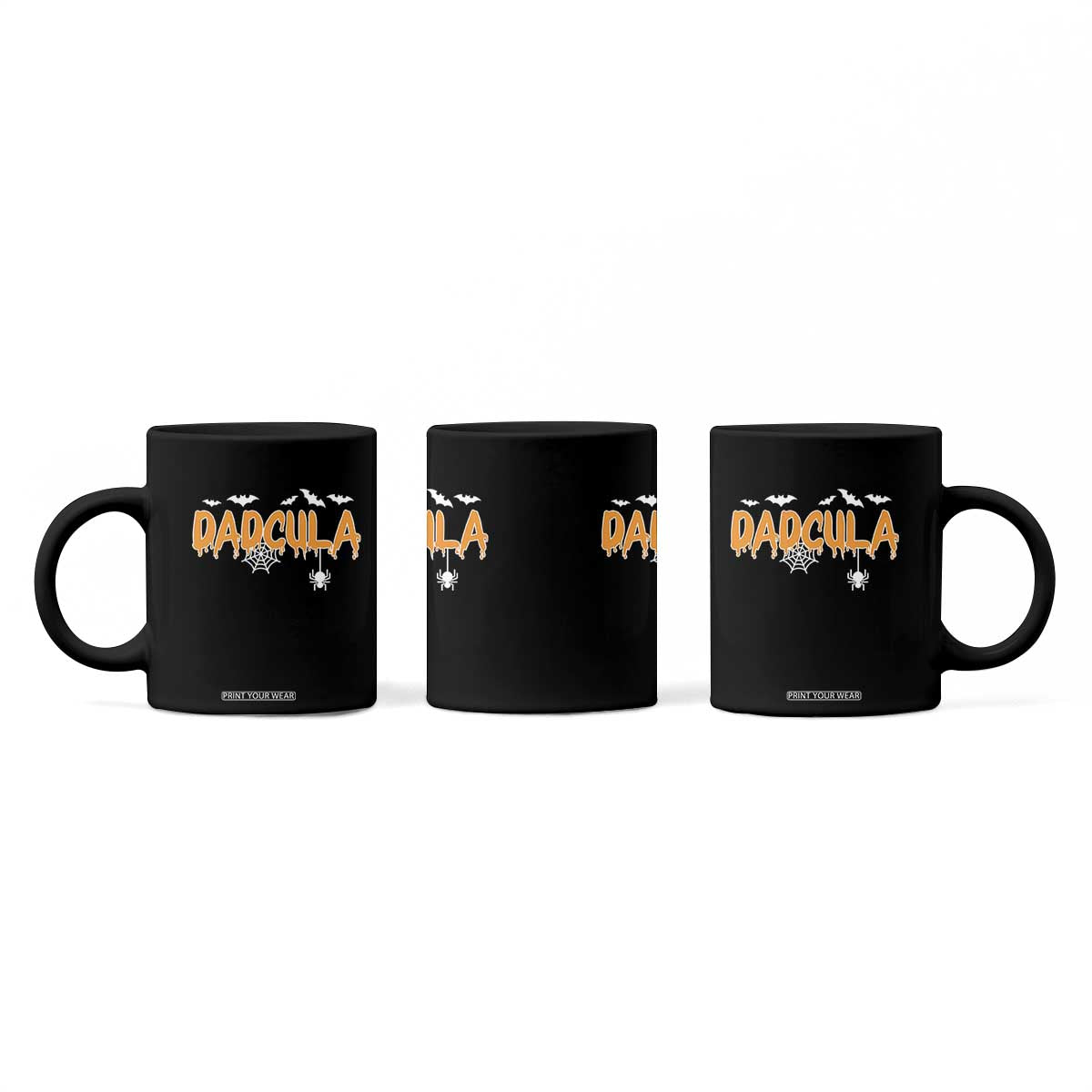 Dadcula Funny Vampire Dad Coffee Mug Spiderweb Spooky Halloween