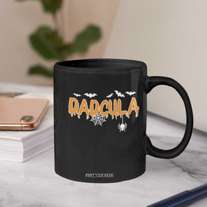 Dadcula Funny Vampire Dad Coffee Mug Spiderweb Spooky Halloween