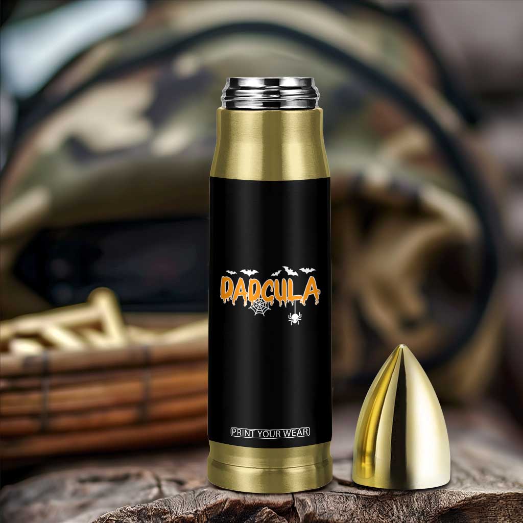 Dadcula Funny Vampire Dad Bullet Tumbler Spiderweb Spooky Halloween
