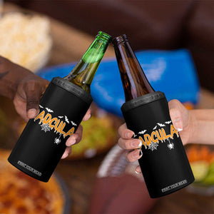 Dadcula Funny Vampire Dad 4 in 1 Can Cooler Tumbler Spiderweb Spooky Halloween