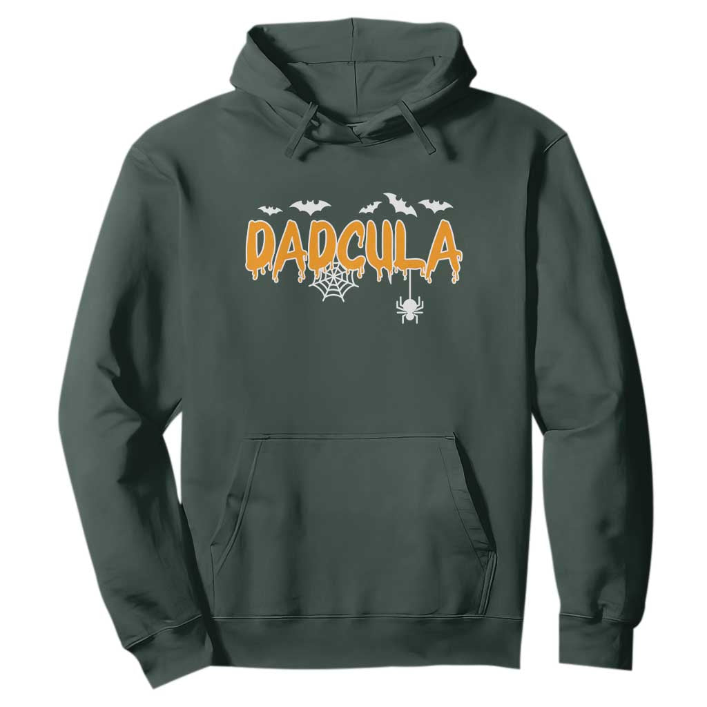 Dadcula Funny Vampire Dad Hoodie Spiderweb Spooky Halloween